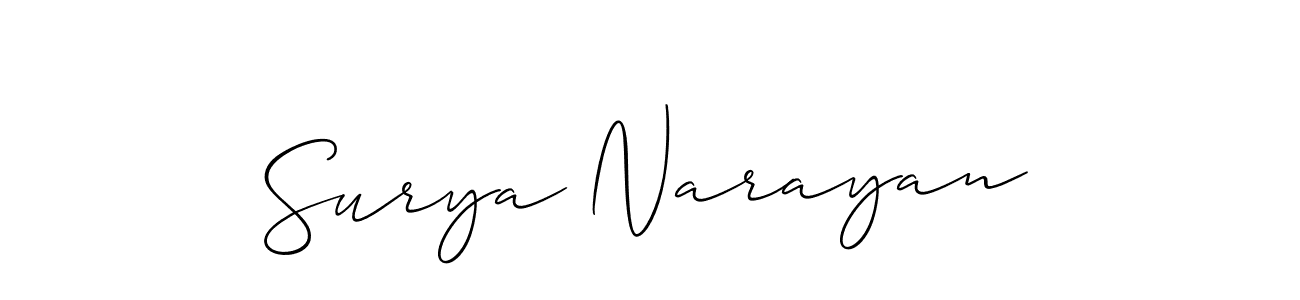 How to make Surya Narayan signature? Allison_Script is a professional autograph style. Create handwritten signature for Surya Narayan name. Surya Narayan signature style 2 images and pictures png