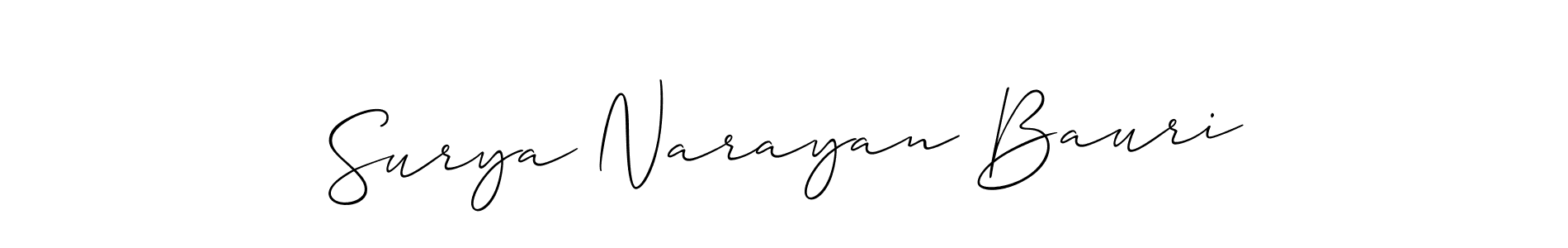 How to make Surya Narayan Bauri signature? Allison_Script is a professional autograph style. Create handwritten signature for Surya Narayan Bauri name. Surya Narayan Bauri signature style 2 images and pictures png