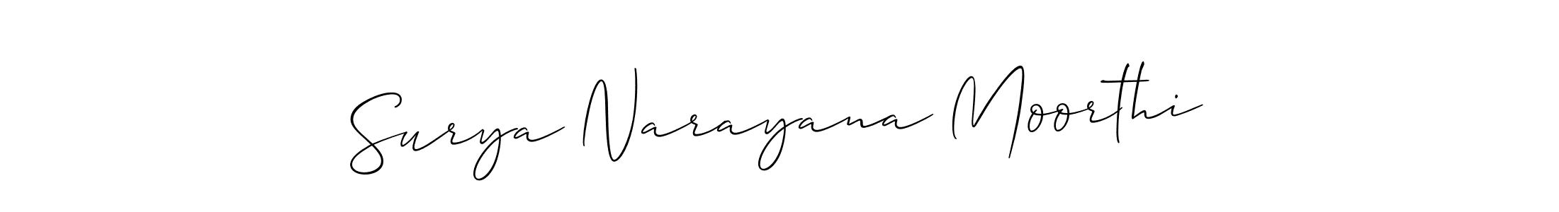 The best way (Allison_Script) to make a short signature is to pick only two or three words in your name. The name Surya Narayana Moorthi include a total of six letters. For converting this name. Surya Narayana Moorthi signature style 2 images and pictures png