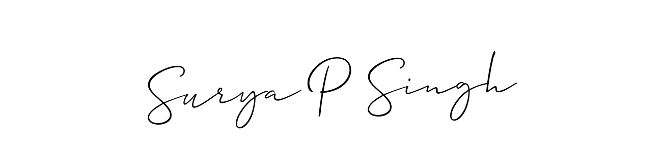 How to Draw Surya P Singh signature style? Allison_Script is a latest design signature styles for name Surya P Singh. Surya P Singh signature style 2 images and pictures png