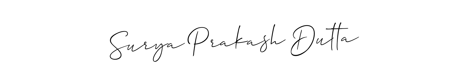 Design your own signature with our free online signature maker. With this signature software, you can create a handwritten (Allison_Script) signature for name Surya Prakash Dutta. Surya Prakash Dutta signature style 2 images and pictures png