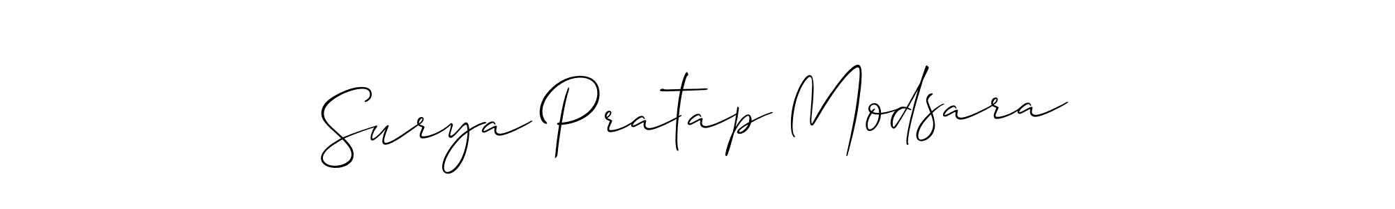 Also we have Surya Pratap Modsara name is the best signature style. Create professional handwritten signature collection using Allison_Script autograph style. Surya Pratap Modsara signature style 2 images and pictures png