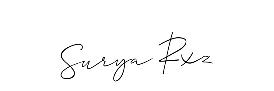 Also we have Surya Rxz name is the best signature style. Create professional handwritten signature collection using Allison_Script autograph style. Surya Rxz signature style 2 images and pictures png