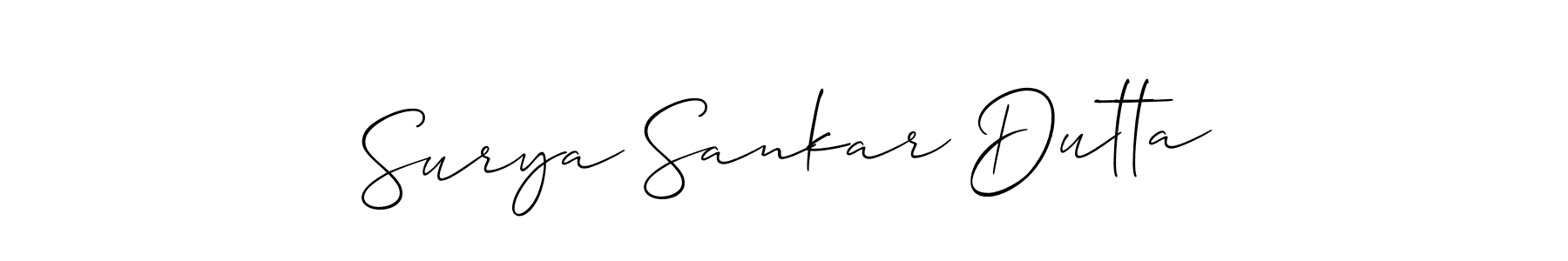 if you are searching for the best signature style for your name Surya Sankar Dutta. so please give up your signature search. here we have designed multiple signature styles  using Allison_Script. Surya Sankar Dutta signature style 2 images and pictures png