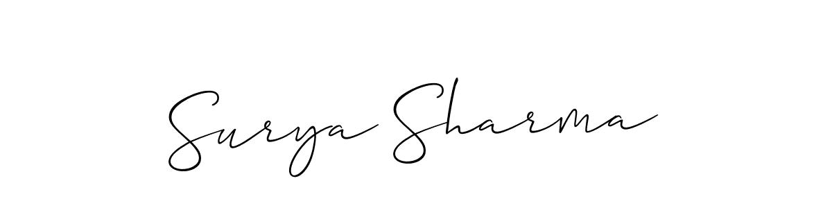 Also we have Surya Sharma name is the best signature style. Create professional handwritten signature collection using Allison_Script autograph style. Surya Sharma signature style 2 images and pictures png