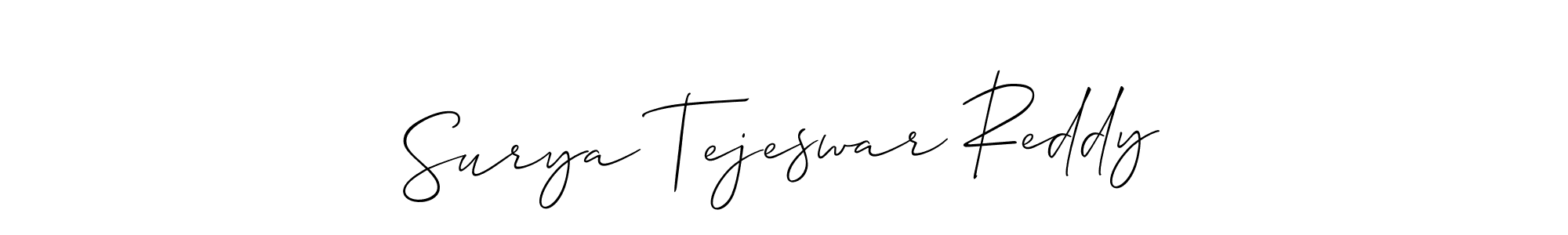 Similarly Allison_Script is the best handwritten signature design. Signature creator online .You can use it as an online autograph creator for name Surya Tejeswar Reddy. Surya Tejeswar Reddy signature style 2 images and pictures png