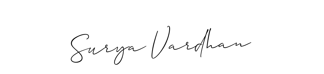 The best way (Allison_Script) to make a short signature is to pick only two or three words in your name. The name Surya Vardhan include a total of six letters. For converting this name. Surya Vardhan signature style 2 images and pictures png