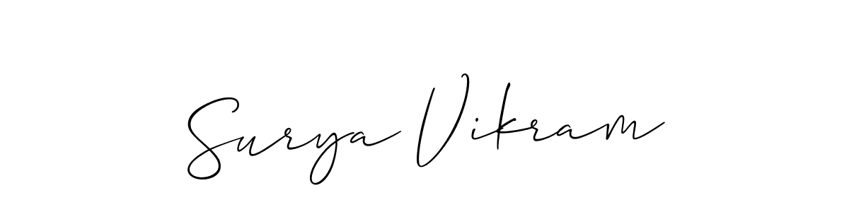 How to Draw Surya Vikram signature style? Allison_Script is a latest design signature styles for name Surya Vikram. Surya Vikram signature style 2 images and pictures png