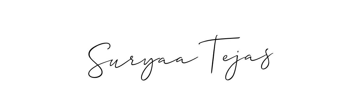 How to make Suryaa Tejas signature? Allison_Script is a professional autograph style. Create handwritten signature for Suryaa Tejas name. Suryaa Tejas signature style 2 images and pictures png