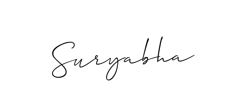 Make a beautiful signature design for name Suryabha. With this signature (Allison_Script) style, you can create a handwritten signature for free. Suryabha signature style 2 images and pictures png