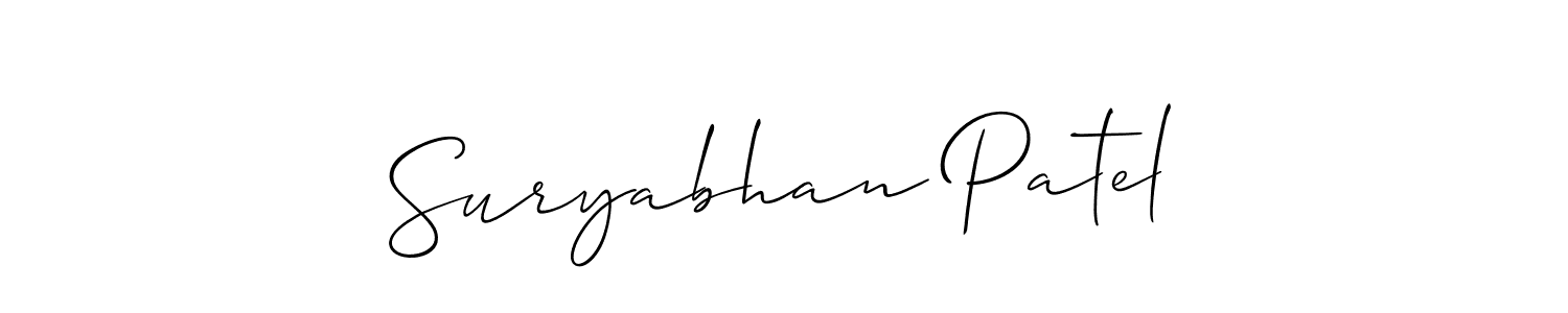 Design your own signature with our free online signature maker. With this signature software, you can create a handwritten (Allison_Script) signature for name Suryabhan Patel. Suryabhan Patel signature style 2 images and pictures png