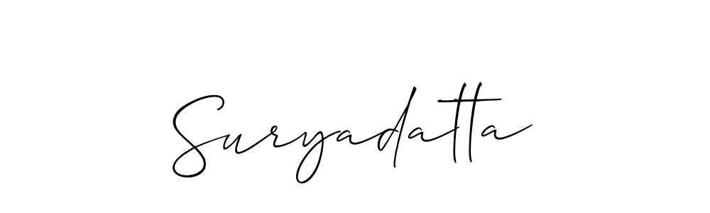 Design your own signature with our free online signature maker. With this signature software, you can create a handwritten (Allison_Script) signature for name Suryadatta. Suryadatta signature style 2 images and pictures png