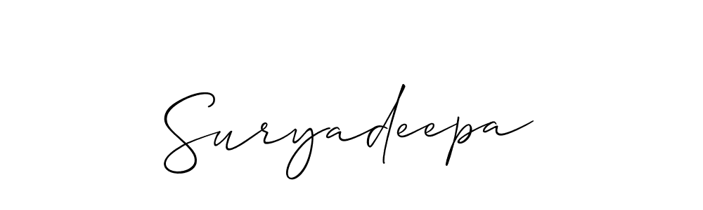 Make a beautiful signature design for name Suryadeepa. With this signature (Allison_Script) style, you can create a handwritten signature for free. Suryadeepa signature style 2 images and pictures png