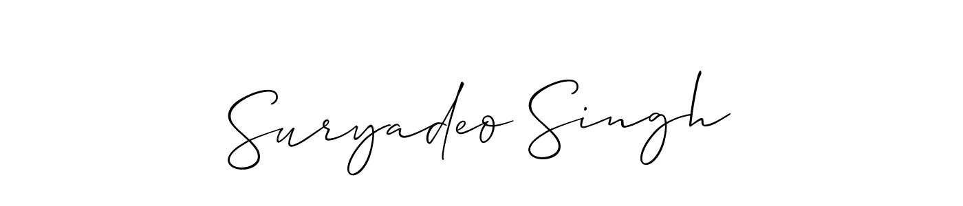 Use a signature maker to create a handwritten signature online. With this signature software, you can design (Allison_Script) your own signature for name Suryadeo Singh. Suryadeo Singh signature style 2 images and pictures png