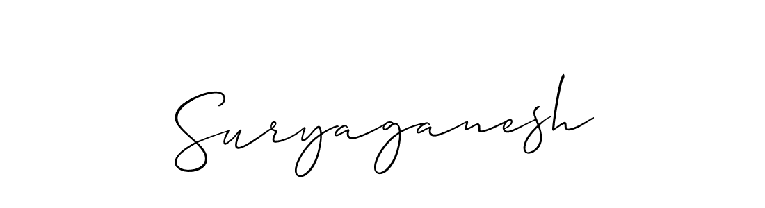 How to make Suryaganesh name signature. Use Allison_Script style for creating short signs online. This is the latest handwritten sign. Suryaganesh signature style 2 images and pictures png