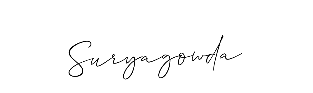 Create a beautiful signature design for name Suryagowda. With this signature (Allison_Script) fonts, you can make a handwritten signature for free. Suryagowda signature style 2 images and pictures png