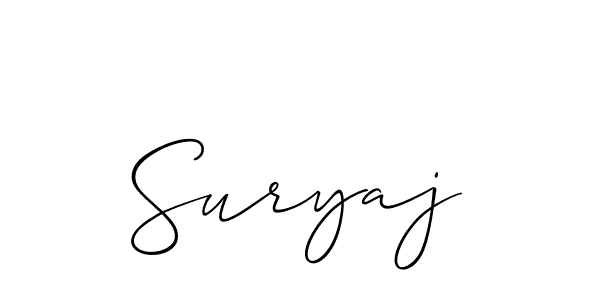 Make a beautiful signature design for name Suryaj. With this signature (Allison_Script) style, you can create a handwritten signature for free. Suryaj signature style 2 images and pictures png