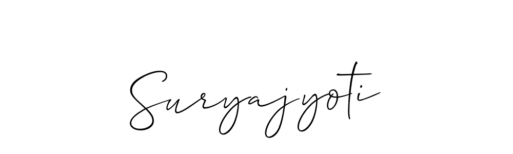 How to make Suryajyoti signature? Allison_Script is a professional autograph style. Create handwritten signature for Suryajyoti name. Suryajyoti signature style 2 images and pictures png