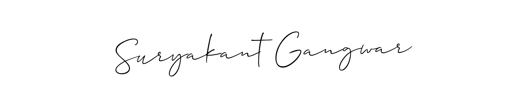 You should practise on your own different ways (Allison_Script) to write your name (Suryakant Gangwar) in signature. don't let someone else do it for you. Suryakant Gangwar signature style 2 images and pictures png