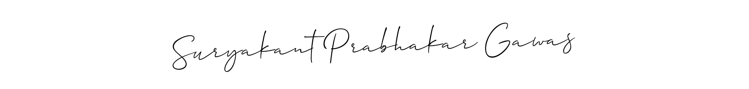 Make a beautiful signature design for name Suryakant Prabhakar Gawas. With this signature (Allison_Script) style, you can create a handwritten signature for free. Suryakant Prabhakar Gawas signature style 2 images and pictures png