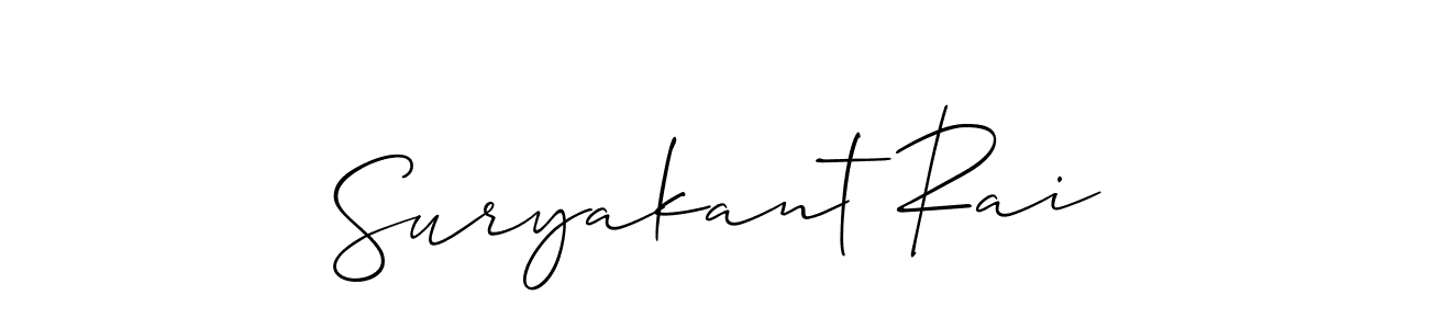 Make a beautiful signature design for name Suryakant Rai. With this signature (Allison_Script) style, you can create a handwritten signature for free. Suryakant Rai signature style 2 images and pictures png