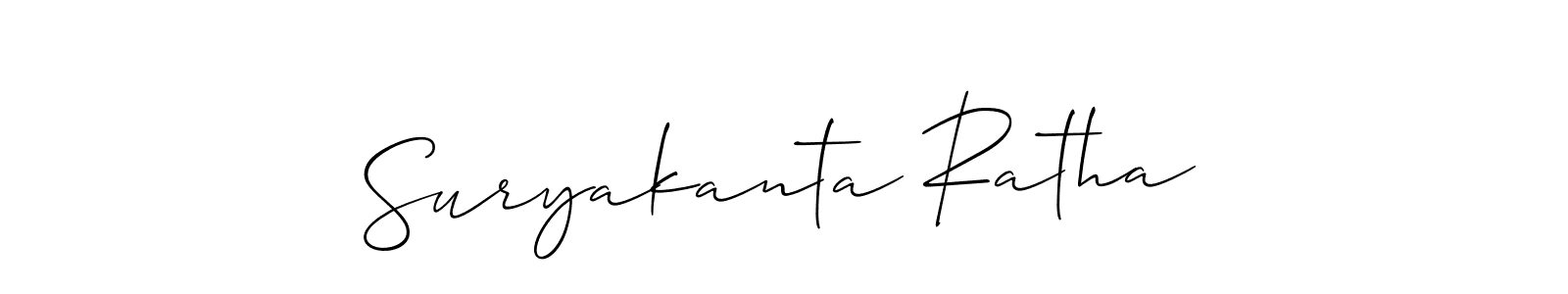 if you are searching for the best signature style for your name Suryakanta Ratha. so please give up your signature search. here we have designed multiple signature styles  using Allison_Script. Suryakanta Ratha signature style 2 images and pictures png