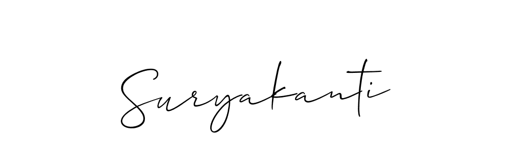 How to make Suryakanti name signature. Use Allison_Script style for creating short signs online. This is the latest handwritten sign. Suryakanti signature style 2 images and pictures png