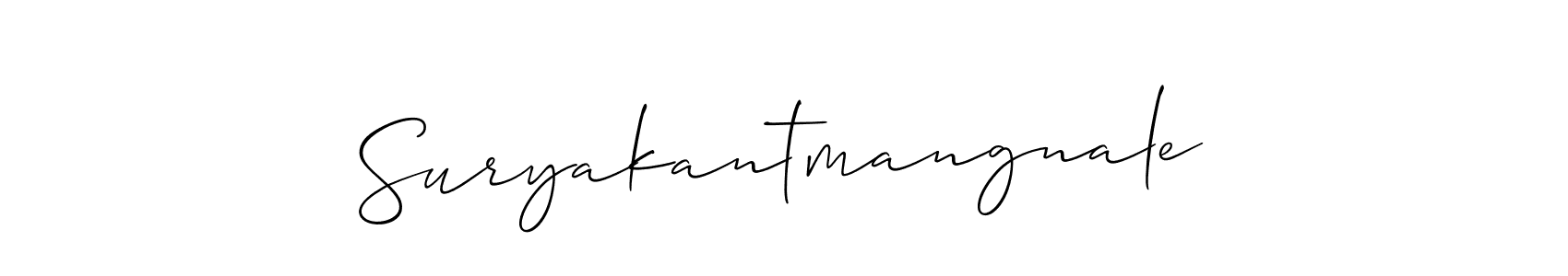 Make a beautiful signature design for name Suryakantmangnale. With this signature (Allison_Script) style, you can create a handwritten signature for free. Suryakantmangnale signature style 2 images and pictures png
