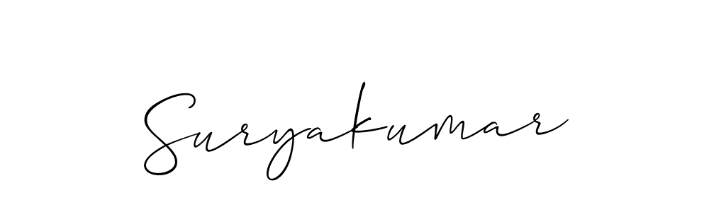 Design your own signature with our free online signature maker. With this signature software, you can create a handwritten (Allison_Script) signature for name Suryakumar. Suryakumar signature style 2 images and pictures png