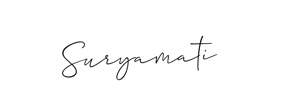 How to Draw Suryamati signature style? Allison_Script is a latest design signature styles for name Suryamati. Suryamati signature style 2 images and pictures png