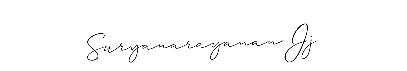 Also You can easily find your signature by using the search form. We will create Suryanarayanan Jj name handwritten signature images for you free of cost using Allison_Script sign style. Suryanarayanan Jj signature style 2 images and pictures png