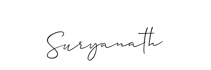 Make a beautiful signature design for name Suryanath. With this signature (Allison_Script) style, you can create a handwritten signature for free. Suryanath signature style 2 images and pictures png