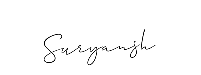 if you are searching for the best signature style for your name Suryansh. so please give up your signature search. here we have designed multiple signature styles  using Allison_Script. Suryansh signature style 2 images and pictures png
