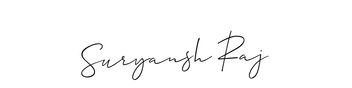 Also we have Suryansh Raj name is the best signature style. Create professional handwritten signature collection using Allison_Script autograph style. Suryansh Raj signature style 2 images and pictures png