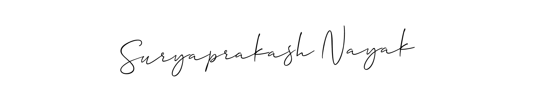 Create a beautiful signature design for name Suryaprakash Nayak. With this signature (Allison_Script) fonts, you can make a handwritten signature for free. Suryaprakash Nayak signature style 2 images and pictures png