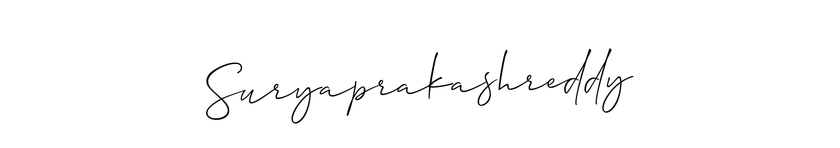 Make a short Suryaprakashreddy signature style. Manage your documents anywhere anytime using Allison_Script. Create and add eSignatures, submit forms, share and send files easily. Suryaprakashreddy signature style 2 images and pictures png