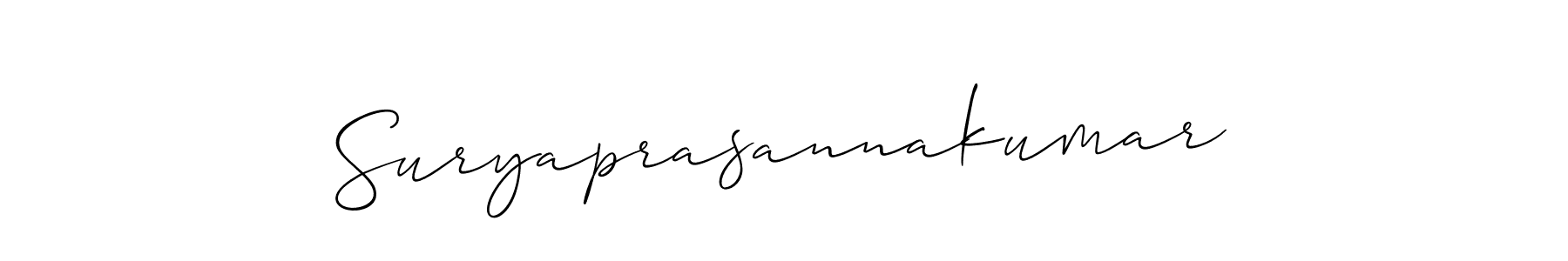 if you are searching for the best signature style for your name Suryaprasannakumar. so please give up your signature search. here we have designed multiple signature styles  using Allison_Script. Suryaprasannakumar signature style 2 images and pictures png