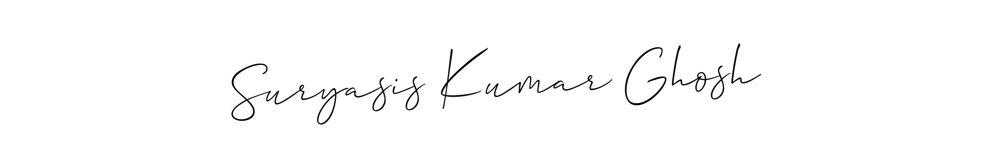 How to make Suryasis Kumar Ghosh name signature. Use Allison_Script style for creating short signs online. This is the latest handwritten sign. Suryasis Kumar Ghosh signature style 2 images and pictures png