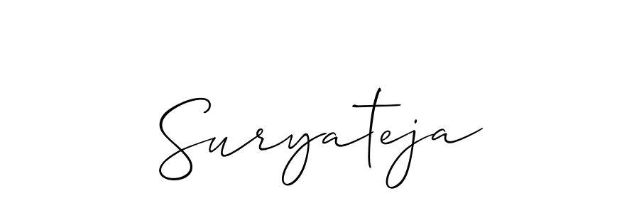 Also You can easily find your signature by using the search form. We will create Suryateja name handwritten signature images for you free of cost using Allison_Script sign style. Suryateja signature style 2 images and pictures png