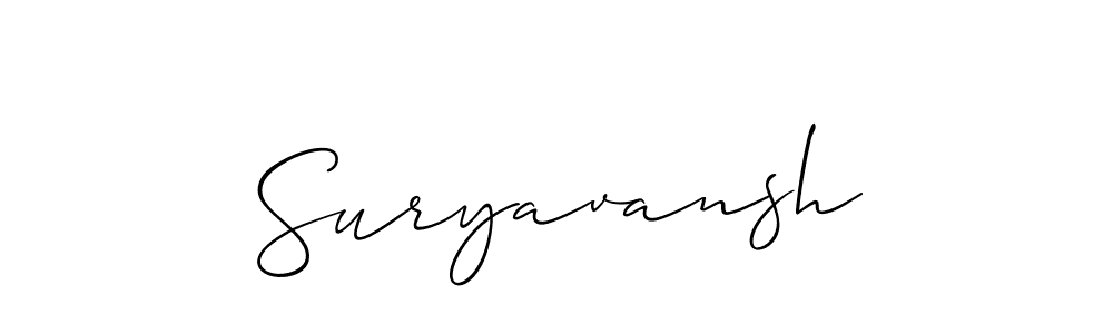 It looks lik you need a new signature style for name Suryavansh. Design unique handwritten (Allison_Script) signature with our free signature maker in just a few clicks. Suryavansh signature style 2 images and pictures png