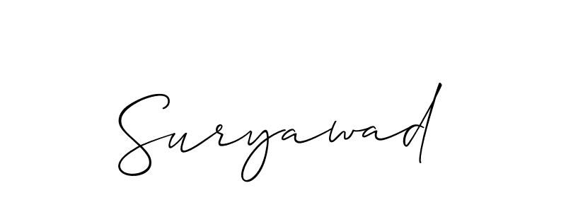 You should practise on your own different ways (Allison_Script) to write your name (Suryawad) in signature. don't let someone else do it for you. Suryawad signature style 2 images and pictures png