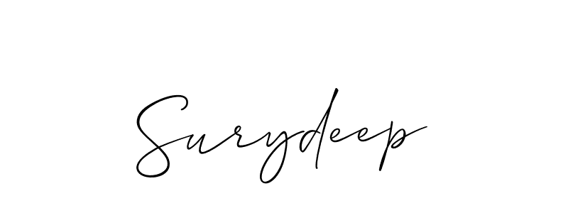 How to make Surydeep signature? Allison_Script is a professional autograph style. Create handwritten signature for Surydeep name. Surydeep signature style 2 images and pictures png