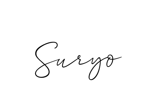 Make a beautiful signature design for name Suryo. Use this online signature maker to create a handwritten signature for free. Suryo signature style 2 images and pictures png