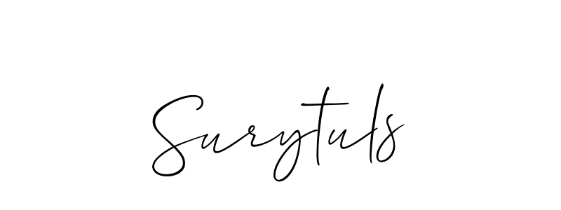 It looks lik you need a new signature style for name Surytuls. Design unique handwritten (Allison_Script) signature with our free signature maker in just a few clicks. Surytuls signature style 2 images and pictures png