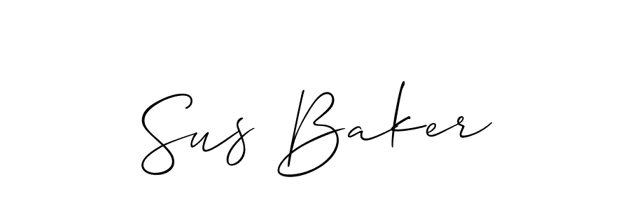 Sus Baker stylish signature style. Best Handwritten Sign (Allison_Script) for my name. Handwritten Signature Collection Ideas for my name Sus Baker. Sus Baker signature style 2 images and pictures png