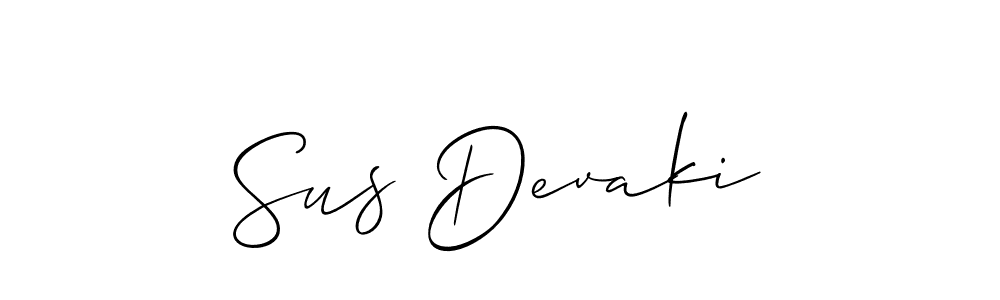 Also we have Sus Devaki name is the best signature style. Create professional handwritten signature collection using Allison_Script autograph style. Sus Devaki signature style 2 images and pictures png
