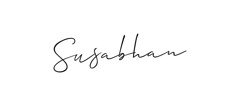 Also we have Susabhan name is the best signature style. Create professional handwritten signature collection using Allison_Script autograph style. Susabhan signature style 2 images and pictures png