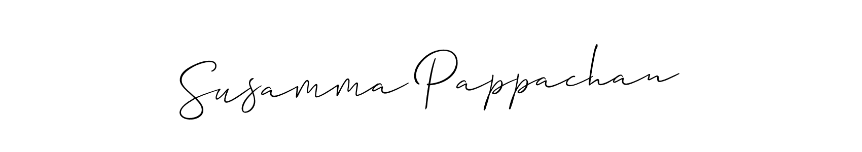 Design your own signature with our free online signature maker. With this signature software, you can create a handwritten (Allison_Script) signature for name Susamma Pappachan. Susamma Pappachan signature style 2 images and pictures png