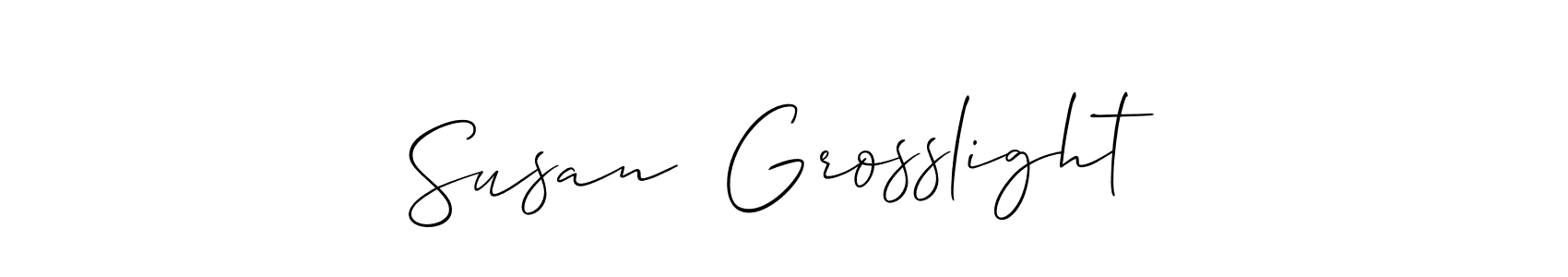 Use a signature maker to create a handwritten signature online. With this signature software, you can design (Allison_Script) your own signature for name Susan  Grosslight. Susan  Grosslight signature style 2 images and pictures png