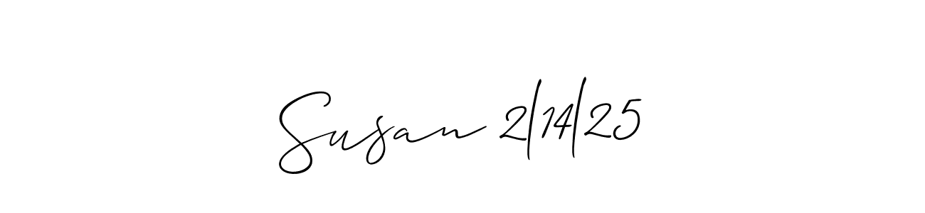 Make a beautiful signature design for name Susan 2l14l25. With this signature (Allison_Script) style, you can create a handwritten signature for free. Susan 2l14l25 signature style 2 images and pictures png